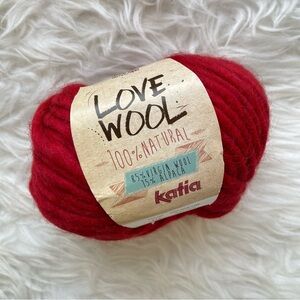 Katia Love Wool Ruby Red Yarn Virgin Wool Alpaca Blend